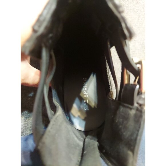 Women Ankle Boots Almond Toe Mid Heel Booties Chunky Block Zip Up Sz 8 M - Picture 11 of 12